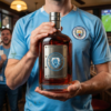 1 (1) Manchester City whiskykarafa – luxus kristály italos palack, kézzel készített karafa Manchester City logóval, ideális whiskyhez, bourbonhoz, konyakhoz vagy skót whiskyhez