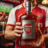 1 (3) Arsenal FC ihletésű whiskykarafa – luxus kristály italos palack, kézzel készített, ideális whiskyhez, bourbonhöz, konyakhoz vagy skót whiskyhez