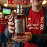1 (3) Liverpool FC whiskykarafa – luxus kristály italos palack, kézzel készített karafa Liverpool FC logóval, ideális whiskyhez, bourbonhoz, konyakhoz vagy skót whiskyhez