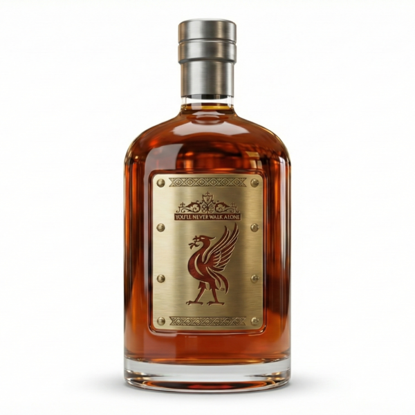 1 (4) Liverpool FC whiskykarafa – luxus kristály italos palack, kézzel készített karafa Liverpool FC logóval, ideális whiskyhez, bourbonhoz, konyakhoz vagy skót whiskyhez