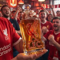 2 Liverpool FC ihletésű whiskykarafa – luxus kristály italos palack, kézzel készített, ideális whiskyhez, bourbonhöz, konyakhoz vagy skót whiskyhez
