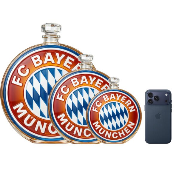 2 Bayern Munich ihletésű whiskykarafa – luxus kristály italos palack, kézzel készített, ideális whiskyhez, bourbonhöz, konyakhoz vagy skót whiskyhez