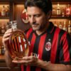 3 AC Milan ihletésű whiskykarafa – luxus kristály italos palack, kézzel készített, ideális whiskyhez, bourbonhöz, konyakhoz vagy skót whiskyhez