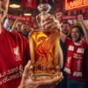 4 Liverpool FC ihletésű whiskykarafa – luxus kristály italos palack, kézzel készített, ideális whiskyhez, bourbonhöz, konyakhoz vagy skót whiskyhez